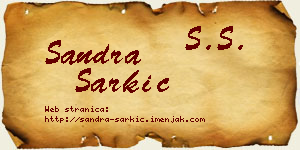 Sandra Šarkić vizit kartica